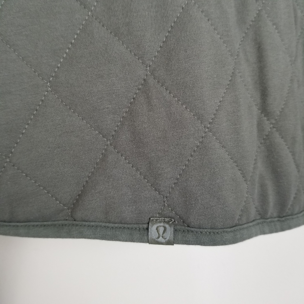 Lululemon Quilted Calm Jacket Army Green Size 4 - Picture 7 of 8